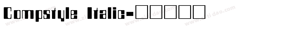 Compstyle Italic字体转换